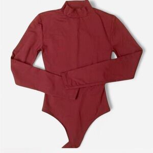 Babaton long sleeve, small, red bodysuit.
